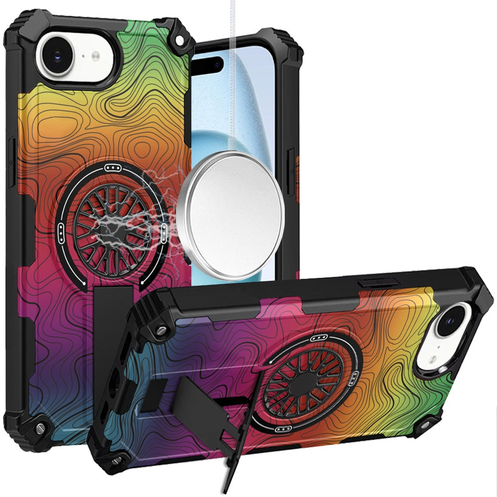 Premium Cd Texture Design Magnetic Car Mount Friendly HQ Case For iPhone 16E / SE4 (2025)/ 17e - E