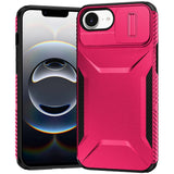 Premium Ultimate U Design Hybrid Case With Camera Window Covering for iPhone 16E (E Edition) / SE4 (2025)/ 17e - Hot Pink