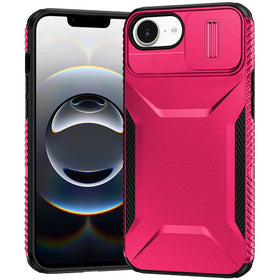 Premium Ultimate U Design Hybrid Case With Camera Window Covering for iPhone 16E (E Edition) / SE4 (2025)/ 17e - Hot Pink