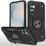 Premium Robust Magnetic Kickstand Hybrid Case Cover For Samsung S25 FE - Black