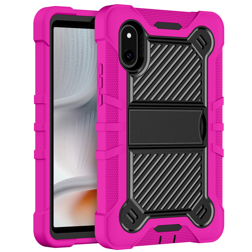 HR Premium Tough Tablet Strong Kickstand Hybrid Case Cover For Blu Tab One 5G - Hot Pink
